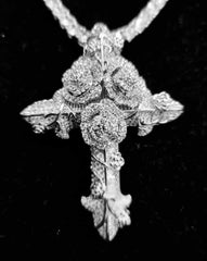 Premium Iced Rose Cross - Large