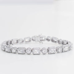 Premium Emerald & Round Cut Tennis Bracelet - The Gifted Few