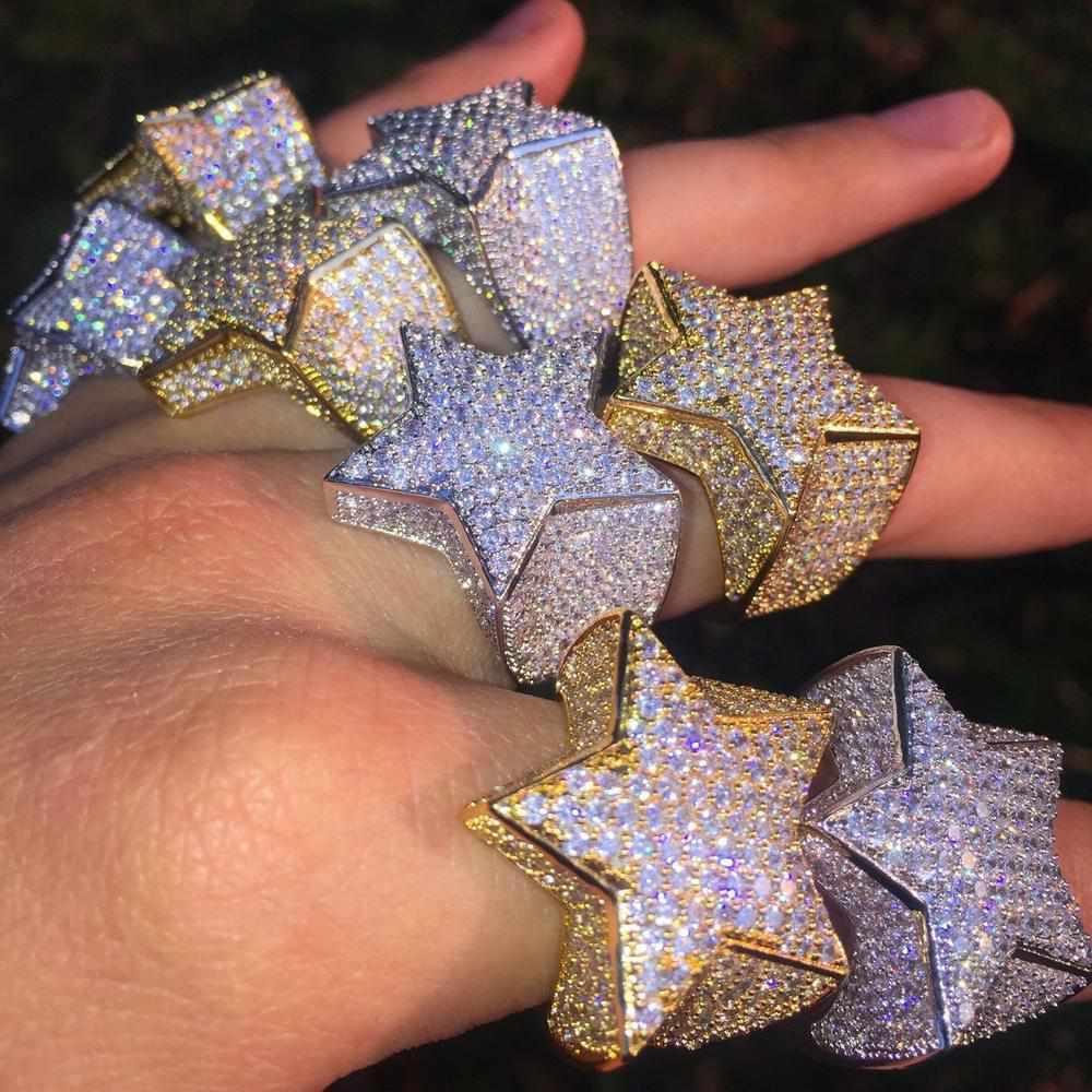 Premium Fully Iced Star Ring - The Gifted Few