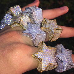Premium Fully Iced Star Ring - The Gifted Few