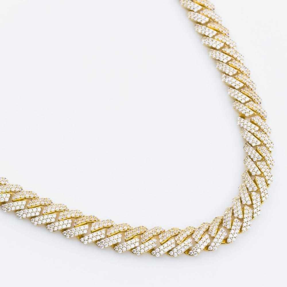 Premium Iced 12mm Straight Edge Cuban Chain - The Gifted Few