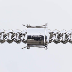 Premium Iced Straight Edge Cuban Necklace - 12mm