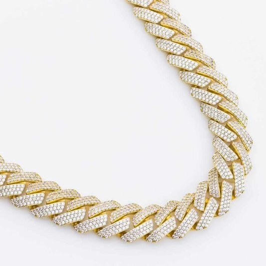 Premium Iced 18mm Straight Edge Cuban Chain - The Gifted Few