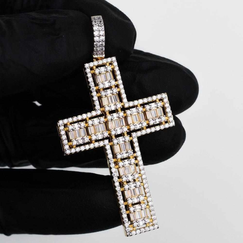 Premium Iced Baguette & Round Cut Cross - - The Gifted Few