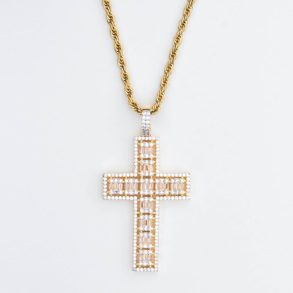 Premium Iced Baguette & Round Cut Cross - - The Gifted Few