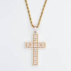 Premium Iced Baguette & Round Cut Cross - - The Gifted Few