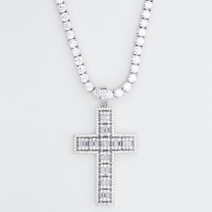 Premium Iced Baguette & Round Cut Cross - - The Gifted Few