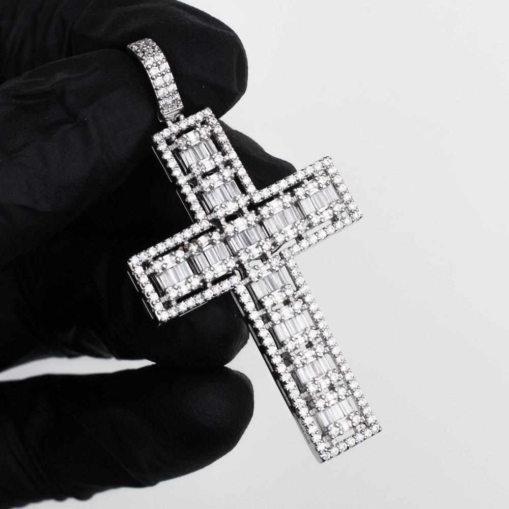 Premium Iced Baguette & Round Cut Cross - - The Gifted Few