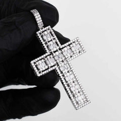 Premium Iced Baguette & Round Cut Cross - - The Gifted Few