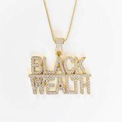 Premium Iced Black Wealth Pendant - The Gifted Few