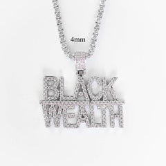 Premium Iced Black Wealth Pendant - The Gifted Few