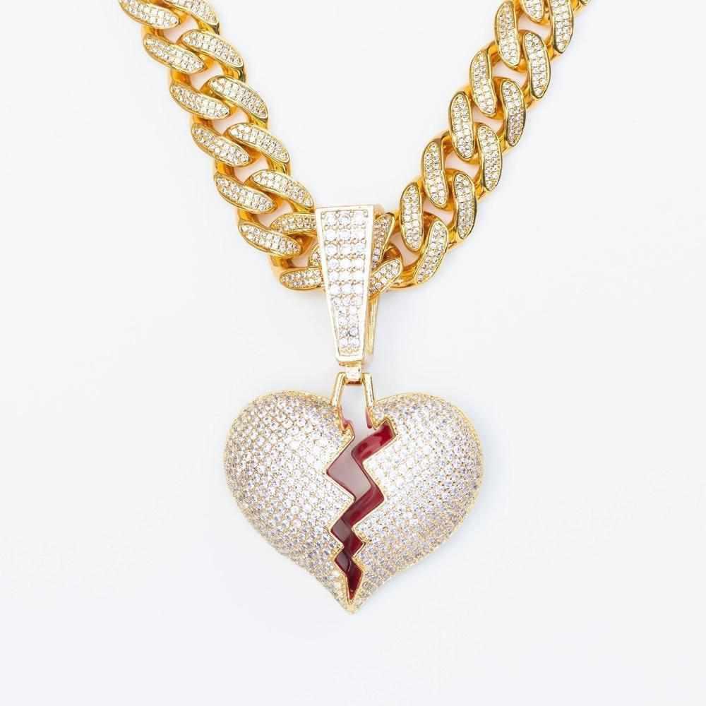 Premium Iced Cuban Bail Broken Heart - The Gifted Few