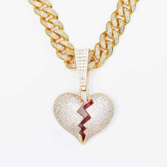 Premium Iced Cuban Bail Broken Heart - The Gifted Few