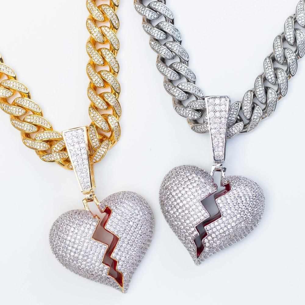 Premium Iced Cuban Bail Broken Heart - The Gifted Few