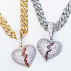 Premium Iced Cuban Bail Broken Heart - The Gifted Few