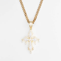 Premium Iced Layered Dripping Cross - The Gifted Few