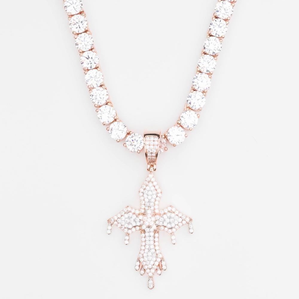 Premium Iced Layered Dripping Cross - The Gifted Few
