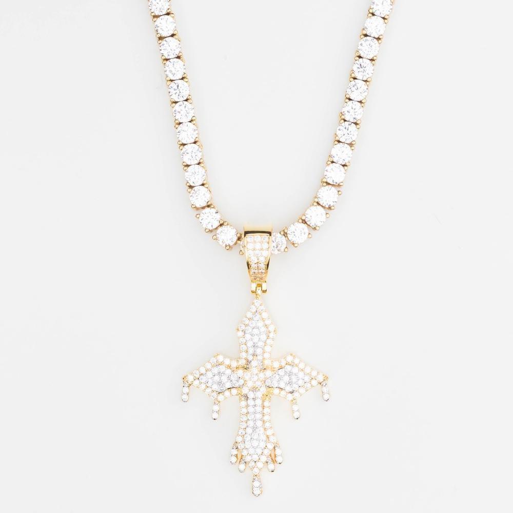 Premium Iced Layered Dripping Cross - The Gifted Few