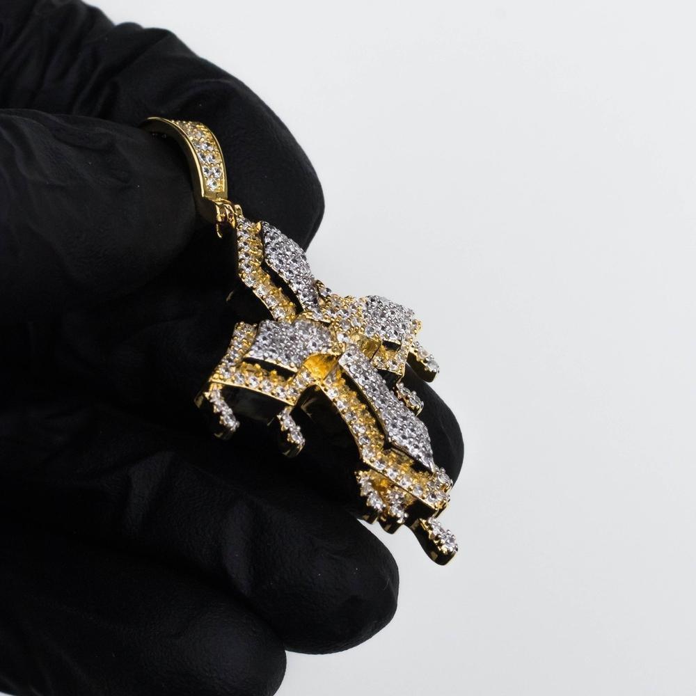 Premium Iced Layered Dripping Cross - The Gifted Few