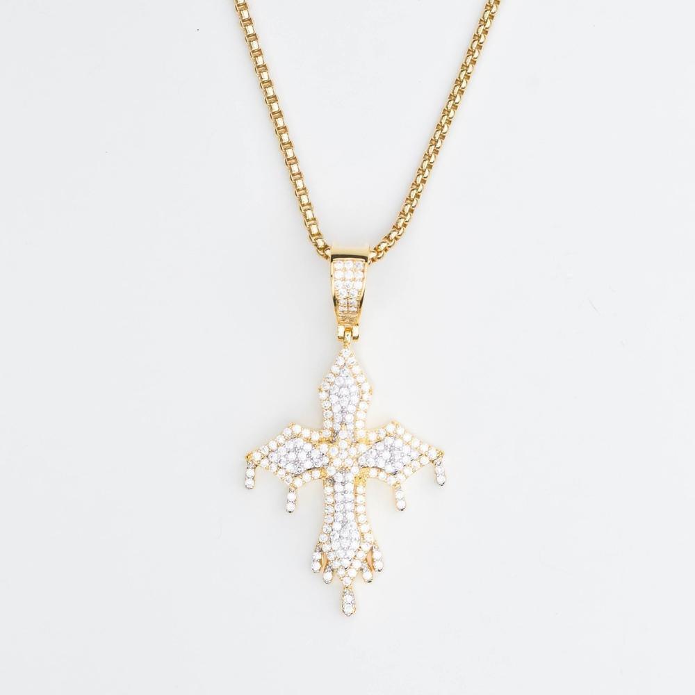 Premium Iced Layered Dripping Cross - The Gifted Few