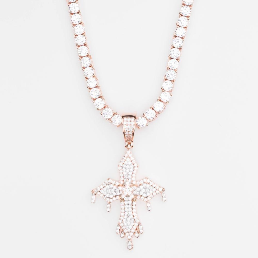 Premium Iced Layered Dripping Cross - The Gifted Few