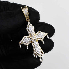 Premium Iced Layered Dripping Cross - The Gifted Few