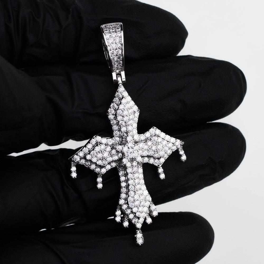 Premium Iced Layered Dripping Cross - The Gifted Few
