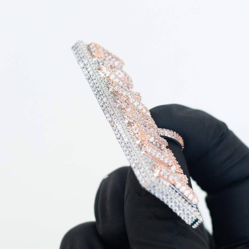 Premium Iced Two-Tone Stacked Loyalty - (Gold/Rose Gold) - The Gifted Few