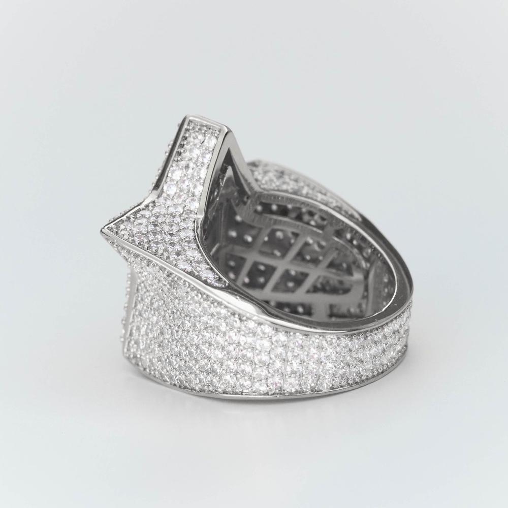 Premium Sterling Silver Fully Iced Star Ring - The Gifted Few