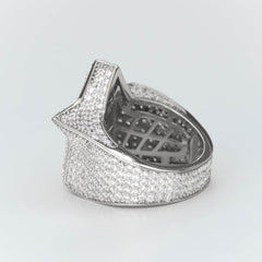 Premium Sterling Silver Fully Iced Star Ring - The Gifted Few