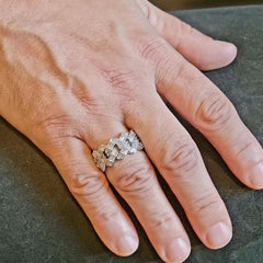 Premium Iced Baggett Cuban Ring