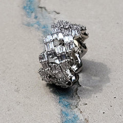 Premium Iced Baggett Cuban Ring