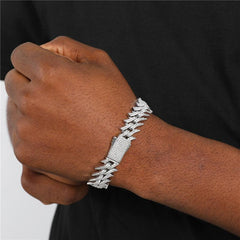 15mm Premium Iced Spiked Cuban Bracelet