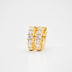 Sterling Silver Premium Single Row Hoop Earrings - The Gifted Few