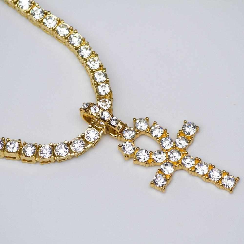 Tennis Chain Ankh Pendant - The Gifted Few
