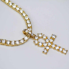 Tennis Chain Ankh Pendant - The Gifted Few