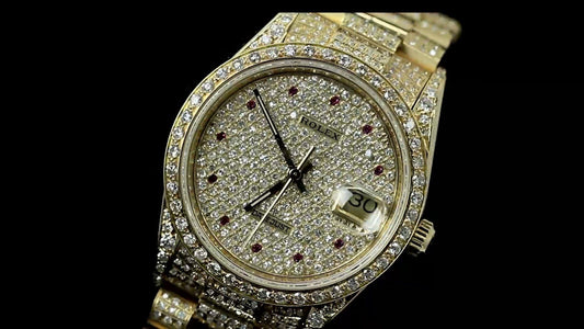 The Fully Iced Baggett White Gold Watch by The Gifted Few