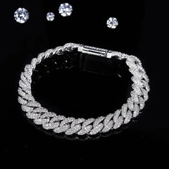 10mm Premium Sterling Silver Moissanite Iced Cuban Chain (Made to Order)