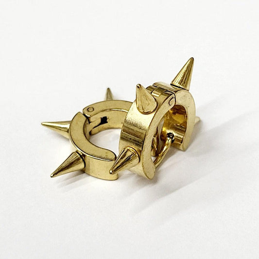 Large Spike Hoop Earrings