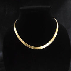 Herringbone Necklace 18k Gold
