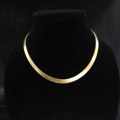 Herringbone Necklace 18k Gold