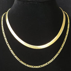 Herringbone Necklace 18k Gold