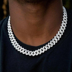 Premium 15mm Triple Row Baguette Straight Edge Cuban Chain *Limited Edition*