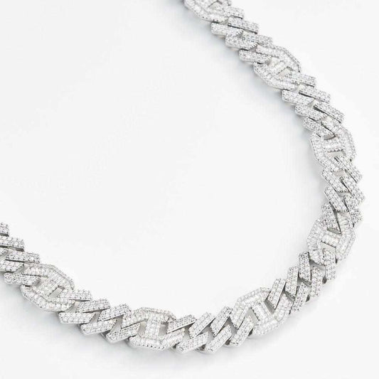 Premium 14mm Straight Edge & Baguette Chain Link - *Limited Edition