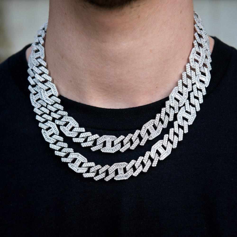 Premium 14mm Straight Edge & Baguette Chain Link - *Limited Edition