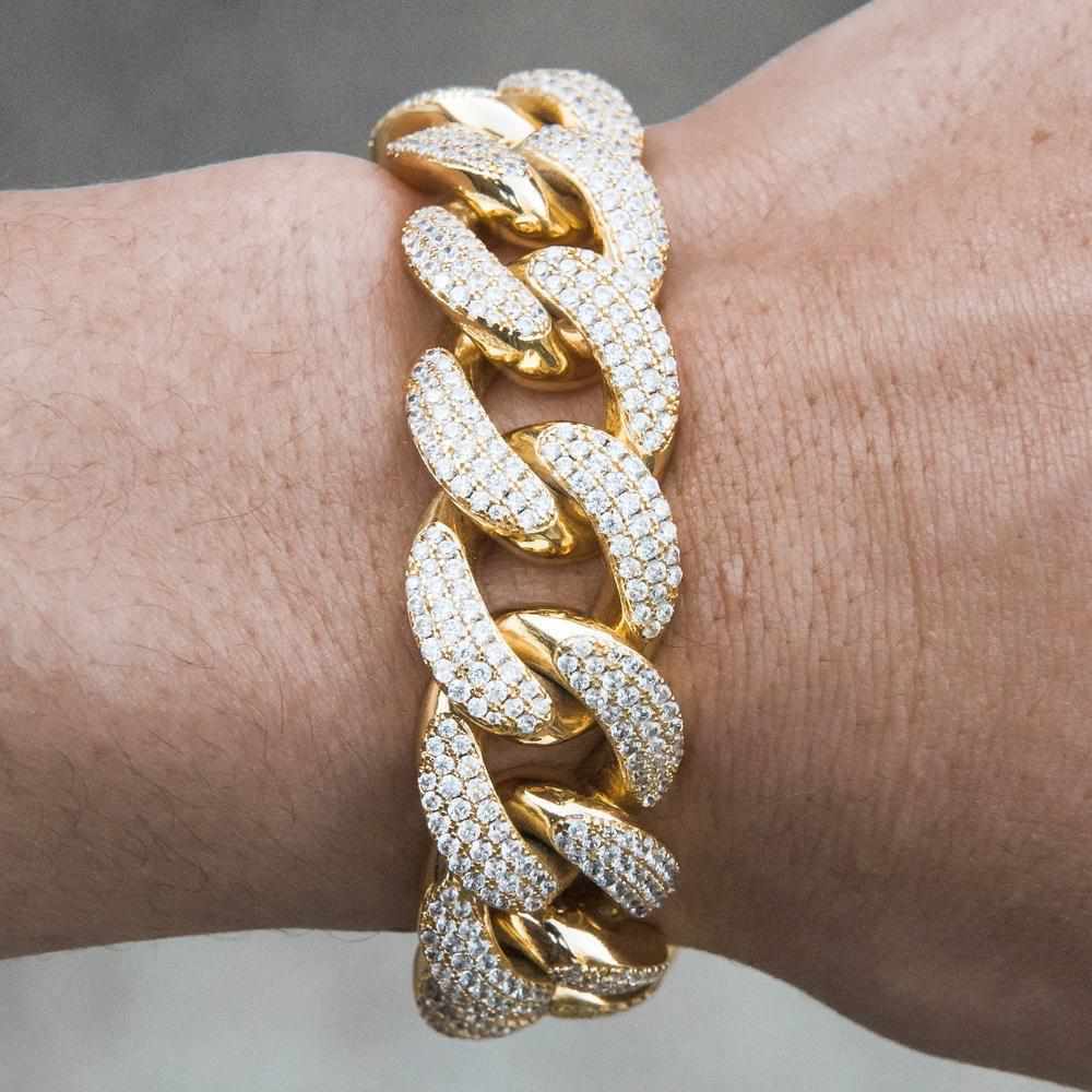Premium Woman's Iced 18mm Cuban Bracelet