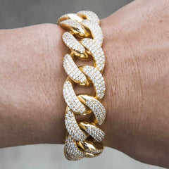 Premium Woman's Iced 18mm Cuban Bracelet
