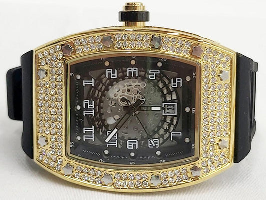 DIESEL FrostFlex Iced Gold Watch