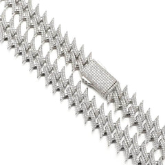 15mm Premium Iced Spiked Cuban Chain