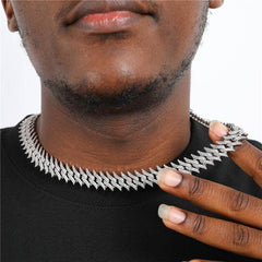15mm Premium Iced Spiked Cuban Chain